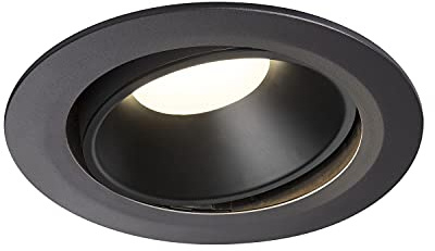 SLV Deckeneinbauleuchte NUMINOS® MOVE DL XL/LED Spot, Fluter, Deckenstrahler, Deckenleuchte, Einbau-Leuchte, Innen-Beleuchtung / 4000K 37.4W 3600lm schwarz 20Grad