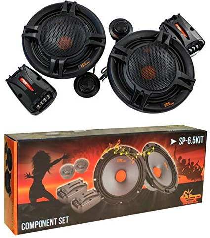 1 kit 2 Wege SP AUDIO SP-6.5KIT 6,5 16,50 cm 165 mm Durchmesser 180 watt rms 360 watt max 2 woofer 2 Tweeter 2 Crossover 4 ohm Auto, pro Paar