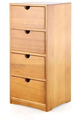 Verve Jelly Schubladenturm mit 4 Schüben, Kommode Holzkommode Aufbewahrung, Holz Kommödchen/Schubladenbox, Perfektes Ordnungssystem für Lagerung, Decoupage & Dekoration