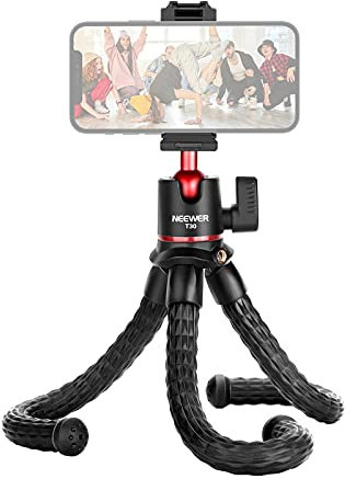 NEEWER Flexible Tripod With Remote, Mini Phone Tripod Stand Vlog Selfie Stick With Phone Holder & Action Camera Adapter Compatible With GoPro Insta360 iPhone Samsung, Stabilizer, Digital Camera, TP34