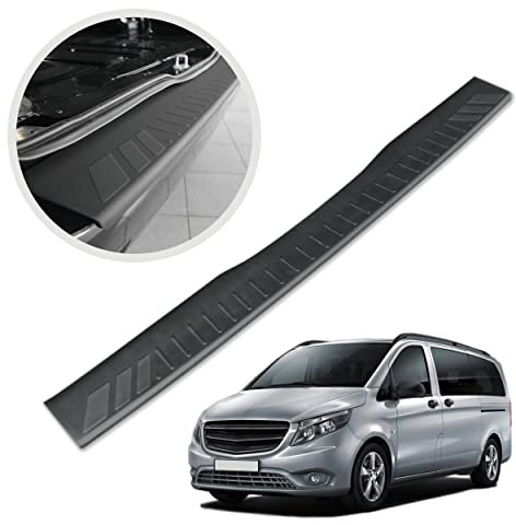CHROMEMASTER | Protezione paraurti Posteriore | Compatibile con Mercedes Vito, V-klasse W447 2014-; Polyurethane, Nero Opaco; Protegge la Vernice del paraurti dai Graffi