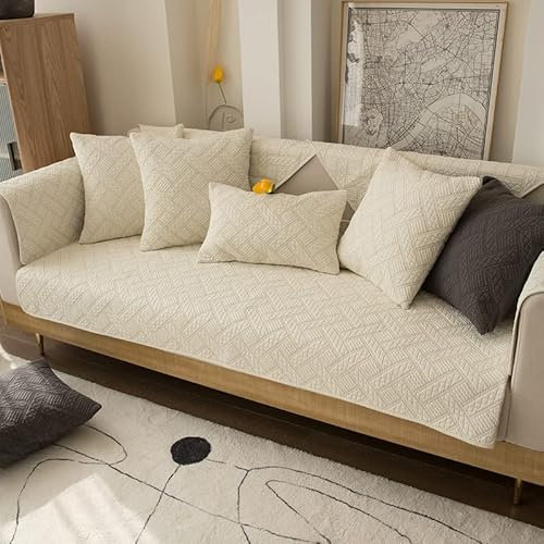 WYJHNLBEDC Sofa/Couch überzug/überwurf, Sofa überwurfdecke Baumwolle Sofabezug L Form/U Form/Ecksofa 3/2/1 Sitzer, Sofaschutz Hund Kratzschutz Katze (Rechteckdecke 90x210cm/1 Stück)