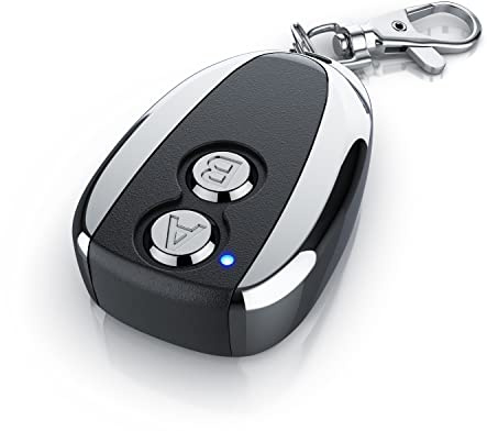 Brandson - Garagentoröffner 433 MHz selbstlernend - Funk Fernbedienung kompatibel mit Hörmann Ecostar RSCV2, RSE2, RSZ1 - inkl. Batterie – Handsender zum Nachrüsten - schwarz
