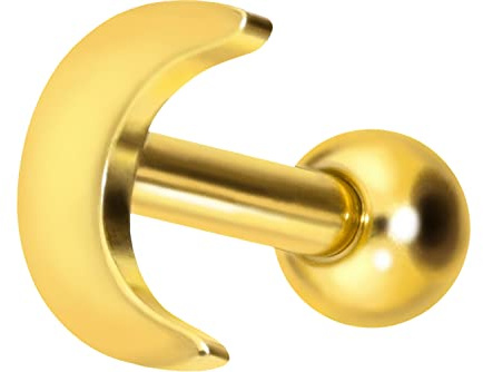 PIERCINGLINE Titan Ohrpiercing |Mond | Piercing Schmuck Ohr Stecker Helix | Farbauswahl