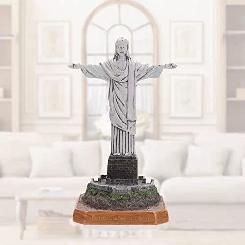 Deko Modern Statue Skulptur - Desktop Kunststatue, Christus-Erlöser-Statue, Kunstharz, Kunsthandwerk, Skulptur, Wahrzeichen, Gebäude In Rio De Janeiro, Brasilien, Miniaturmodelle, Souvenirs ( Color :