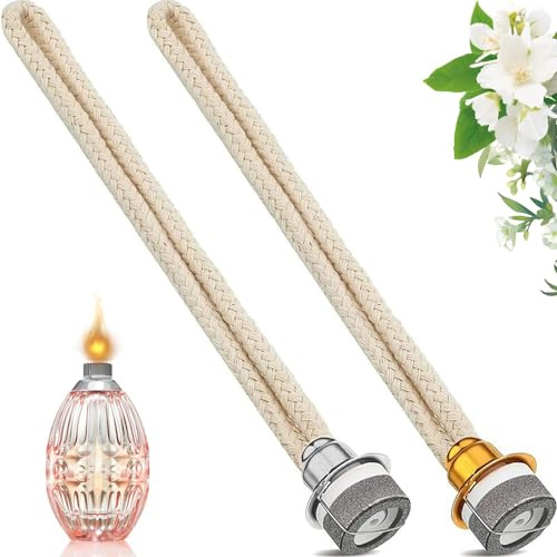 2 Stück Docht für Öllampen,Duftlampe Docht mit Katalytischem Brenner Duft Öllampe Ersatzdocht Katalytische Lampen Ersatzbrenner Zubehör,für Raumluft Verbessern Aromatherapie