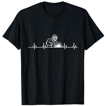 Soldador de latido del corazón trabajador de soldadura amante de la metalurgia Camiseta