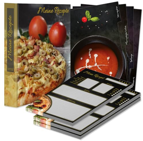 PRICARO Rezeptordner Komplett-Set Pizza Toscana, A4, 8 teilig