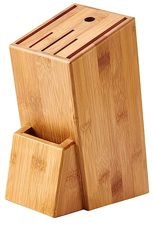 Zerodeko Étagère Cuisine En Bambou Bloc De Rangement Solide Support Pour Couteaux Et Ustensiles Organisation Rangement La Cuisine