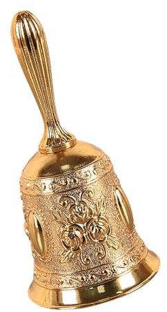 Luwecf Handglocke, Elegante Rufglocke für Veranstaltungen Und Empfänge, Goldene Rosenglocke