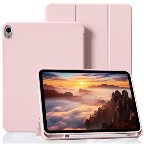 BQDIYOO Case for iPad A16 11th/10th Generation 11/10.9 Inch,Pink | Auto Sleep/Wake,Two Folding Angles,Soft Silicone Protective Cover,Ultra Slim