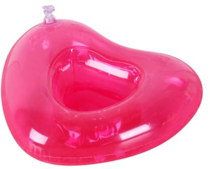 ibasenice 4Er Set Aufblasbarer Herzförmiger Schwimmender Getränkehalter Für Pool Und Wasserparty Leichter PVC Bierhalter Mit Stabiler Konstruktion Ideal Für Strand Und Gartenfeiern
