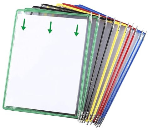 Wand-Dokumenten-Organisator, Referenz-Organizer zur Wandmontage – Metall-Desktop-Flip-Display-Ordner, 10 Taschen, Briefgröße, Desktop-Referenz-Display-Dokumentenhalter, for die Aufbewahrung von A4-Dok