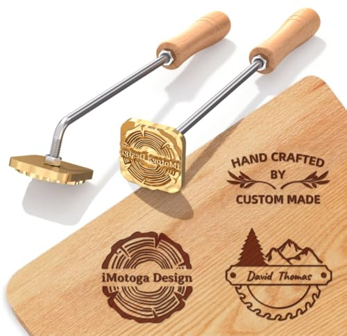 Custom Branding Iron for Wood and Leather Branding Stamp - Personalized Logo Metal Branding Iron for Wood Burning, Leather Stamp, Food Burger, Custom Burning Stamp for Weddings, DIY Gifts (1.5 inches)