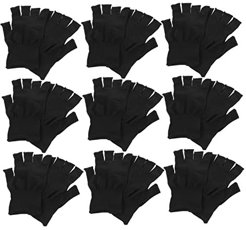 Hoement 15paare Halbfinger Arbeitshandschuhe Nylon Schutzhandschuhe Rutschfeste Handschuhe Für Und Fertigung Herren Und Damen Komfortable Arbeitshandschuhe