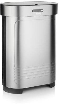 Minky Kitchen Sensor Bin, 55L Stainless Steel Kitchen Bin, Automatic Motion Sensor Waste Bin, Fingerprints & Stains Resistant, Battery-Operated, Large Kitchen Bin for Indoor Use