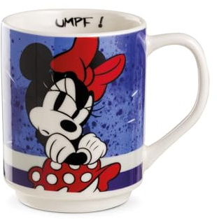 Egan Tazza impilabile Minnie Mouse, 350 ml, tazza da caffè in porcellana, collezione Minnie I Am, design blu, adatta al microonde e alla lavastoviglie, per gli amanti del caffè e del tè (viola)