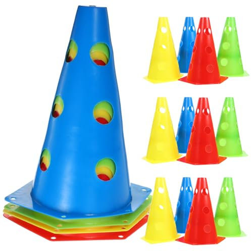 WESIEVYA 24stücke Sport Training Kegel Bunte Kunststoff Fußball Kegel Tragbare Agilität Training Für Und