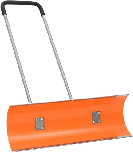 Schneeschaufel Mit Ausziehbarem Griff Orange 96 cm Klinge Stahl, Schneeschaufel Heavy Duty Schneeschieber, Mehrzweckschaufel Für Schnee Und Gartenabfälle