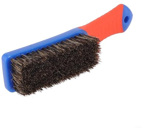 Spazzola per la pulizia degli interni dell'auto con setole in nylon per una cura efficace dei tessuti di pavimenti e tetti (setole nere a 7 file)