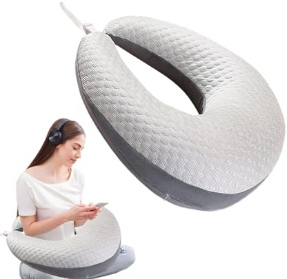 Generisch Häkelkissen Stützkissen - Gaming Kissen | Armkissen | U Förmiges Lesekissen | Strickkissen Zur Unterstützung | Häkelkissen Ergonomisch Für Lesen, Spielen, Arbeiten, Häkeln