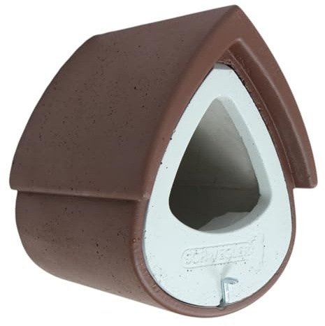 Naturschutzprodukt Nistkasten Vogelnisthöhle H 27 cm Halbhöhle 2MR zur Wandmontage braun-grau