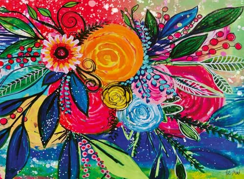 Ravensburger Colour Blast 500 Piece Jigsaw Puzzle for Adults – Vibrant Flower Design by Robin Mead, Relaxing Mindful Activity, Colourful Puzzle Gift for Adults & Teens