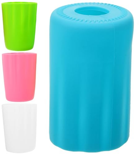 MAGICLULU Lot de 4 Manchons en Silicone Épais Antichoc pour Bouteille de Lait et Verre, Réutilisables, Faciles à Utiliser, Protection pour Gourde et Verre