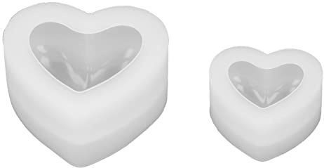 Stampo in silicone a forma di cuore, stampo in resina, a forma di cuore, fai da te, per gioielli in resina epossidica, creazione di sapone, aromaterapia, gesso, materiale