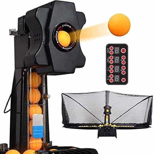 Lanzador automático de pelotas de ping pong, robot de entrenamiento de tenis de mesa con múltiples características de giro y caída, máquina de servir portátil para práctica y ejercicio