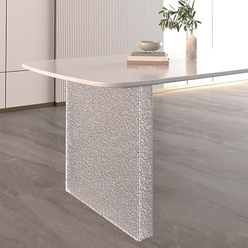1 st Akryl Bordben, Set Moderna Flytande Skrivbord Ben, DIY-projekt, 8mm Tjock Panel för Stabil Stöd för Matsals- och Soffbord(White,30x70cm/12x28in)