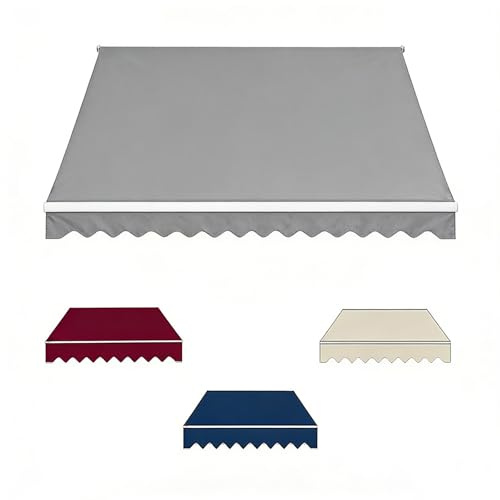 Generico Tessuto di Ricambio per Tende da Sole Telo 200cm 300cm 400cm 500cm Poliestere Resistente per Patio, Terrazzo, Esterno, Giardino Telo di Ricambio per Tenda Parasole Retrattile