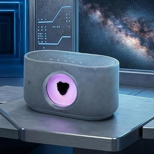 LISTaRSw 50W Altoparlante Bluetooth a Ferrofluido, Potente Visualizzatore di Suoni Danzanti a Fluido Magnetico con 15W Ricarica Wireless, Gadget Tecnologico da Scrivania Reattivo al Ritmo Grey