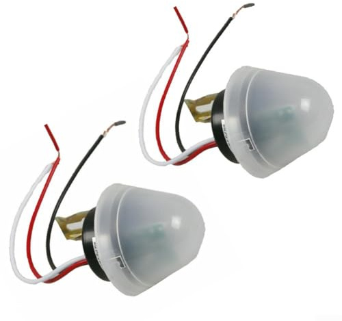ComfyHarbor 2x Outdoor Light Sensor 12V AC/DC Photocell Control Switch Dusk To Dawn Detector For Street Lamp Garden Pathway Waterproof
