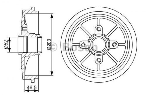 Bosch 986477126 Bremstrommel
