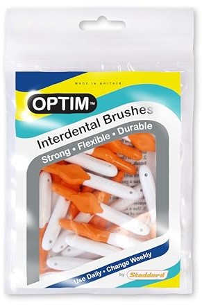 Stoddard Icon Orange Antibacterial Interdental Brush - 25 Brush in 1 Pack
