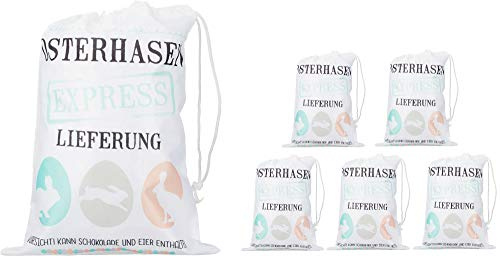 itsisa Ostertüte Osterhasen Express 22x30 cm Geschenktüte Ostern, Geschenktasche, Osternest (Ostertüte 6er Set)