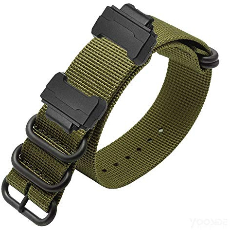 YOOSIDE Weiche Schleife Nylon Armbänder für Casio gshock GW-DW5600/DW-6900, Gewebtes Uhrenarmbänder mit Edelstahlschnalle Ersatzarmband für GW-M5610/GW-5000 5035