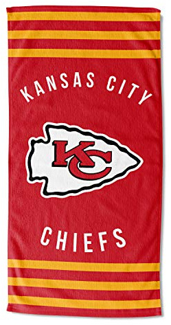 Northwest NFL Kansas City Chiefs Unisex-Adult Beach Towel, 30 x 60, Stripes