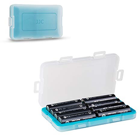 JJC 8 Slots Hard Plastic Batteries Storage Box for 8 AA Batteries