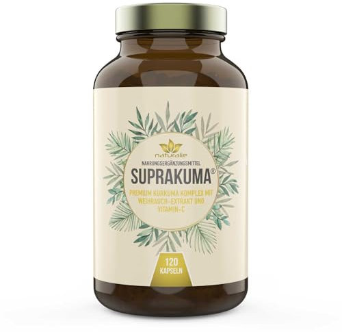 naturalie® - Suprakuma® - Kurkuma Weihrauch Kapseln | premium Markenrohstoffe im Komplex | unabhängig Laborgeprüft | erhöhte Bioverfügbarkeit | 120 Kapseln im Braunglas
