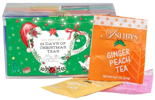 24 Days of Christmas Advent Calendar Holiday Collection - 24 Individual Bags of Tea Gift Set