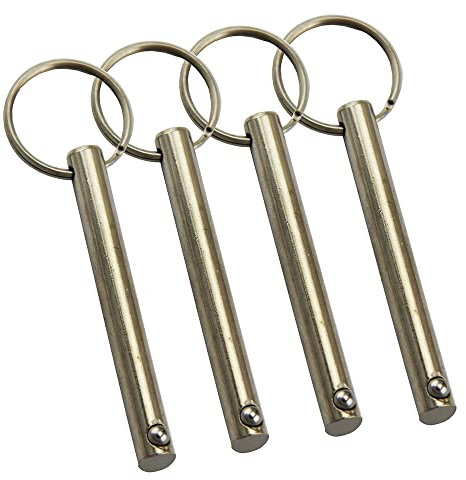 UP100 Lot de 10 goupilles à bille à dégagement rapide avec extrémité sphérique à ressort (6 x 50 mm) de diamètre 6 mm, 8 mm, 10 mm