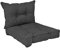 POKAR Cojines Lounge Exterior Cojin Asiento Muebles Jardín Cojin para Silla, Set de 2: Cojin Asiento 60x60x10 cm + Respaldo 60x40x10 cm, Antracita