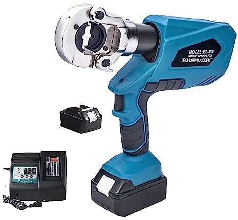 Pince à sertir Les câbles, Pince à bornes de plomberie 18 V/4 Ah, Pince de plomberie Professionnelle Rechargeable, Pince à Fil de borne électrique, Pince à sertir Manuelle, 30
