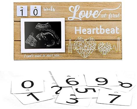 SiHmai Baby Sonogramm Bilderrahmen Für 4 X 3 Großes Ultraschallfoto, Schwangerschaftsankündigungen Ideen Zur Geschlechtsverkündung Babyparty Geschenk, Geschenke Für Frischgebackene Eltern