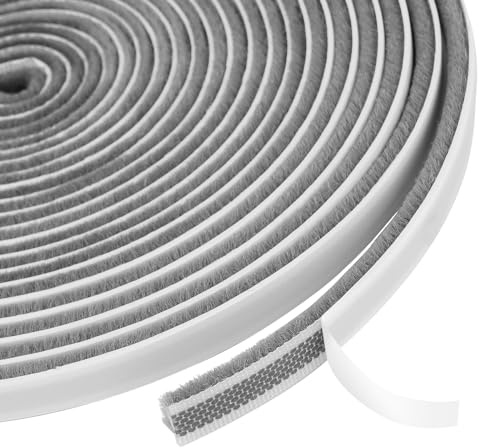 Flintronic Junta de Cepillo Autoadhesiva, 9mm(B) x 5mm(D) x6M(L), Gris