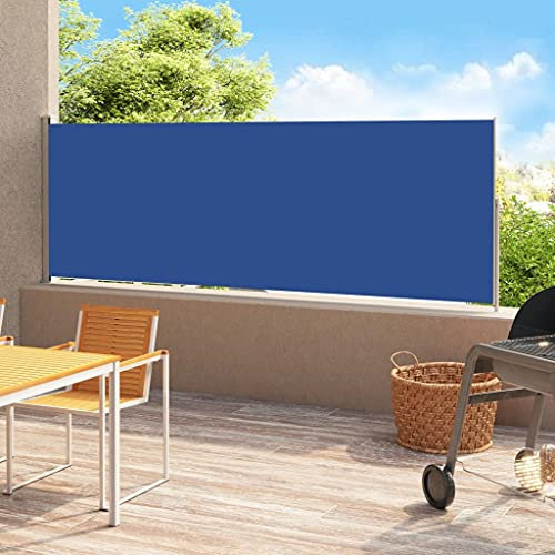 ZEYUAN Toldo Lateral retráctil de jardín Azul 180x500 cm, Toldo Balcon, Toldos Exterior Terraza, Toldos para Ventanas, Toldo Vertical Exterior - 313409