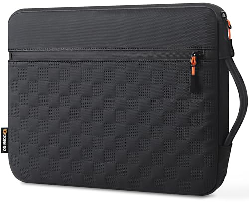 DOMISO Housse Professionnelle pour MacBook Pro 16 2021-2023 - Sacoche Anti-Rayures Étanche PC Portable 16 Pouces, Noir