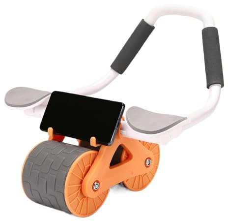 Automatischer Rebound Bauchroller, Roller Wheel Bauchtrainer 2 Rad Bauchroller Abnehmbarer Stärkungstrainer für Zuhause, Fitnessstudio, Männer, Frauen